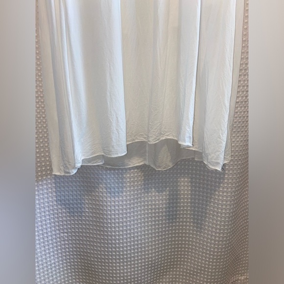 Women’s Italian white sleeveless lace&crochet top + flowy bottom dress Sz Large - Picture 10 of 13